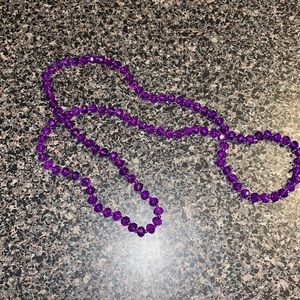 Purple beaded necklace